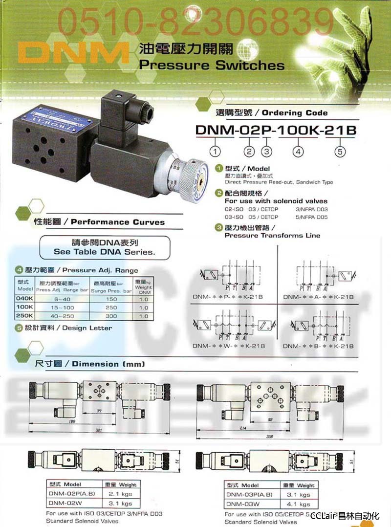 TWOWAY臺(tái)肯 壓力繼電器 DNM-02W-250K-21B DNM-02B-250K-21B DNM-03A-250K-21B