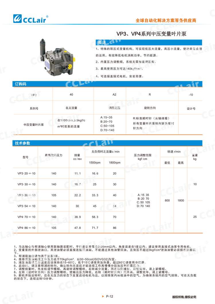 VP3、VP4系列中壓變量葉片泵-1